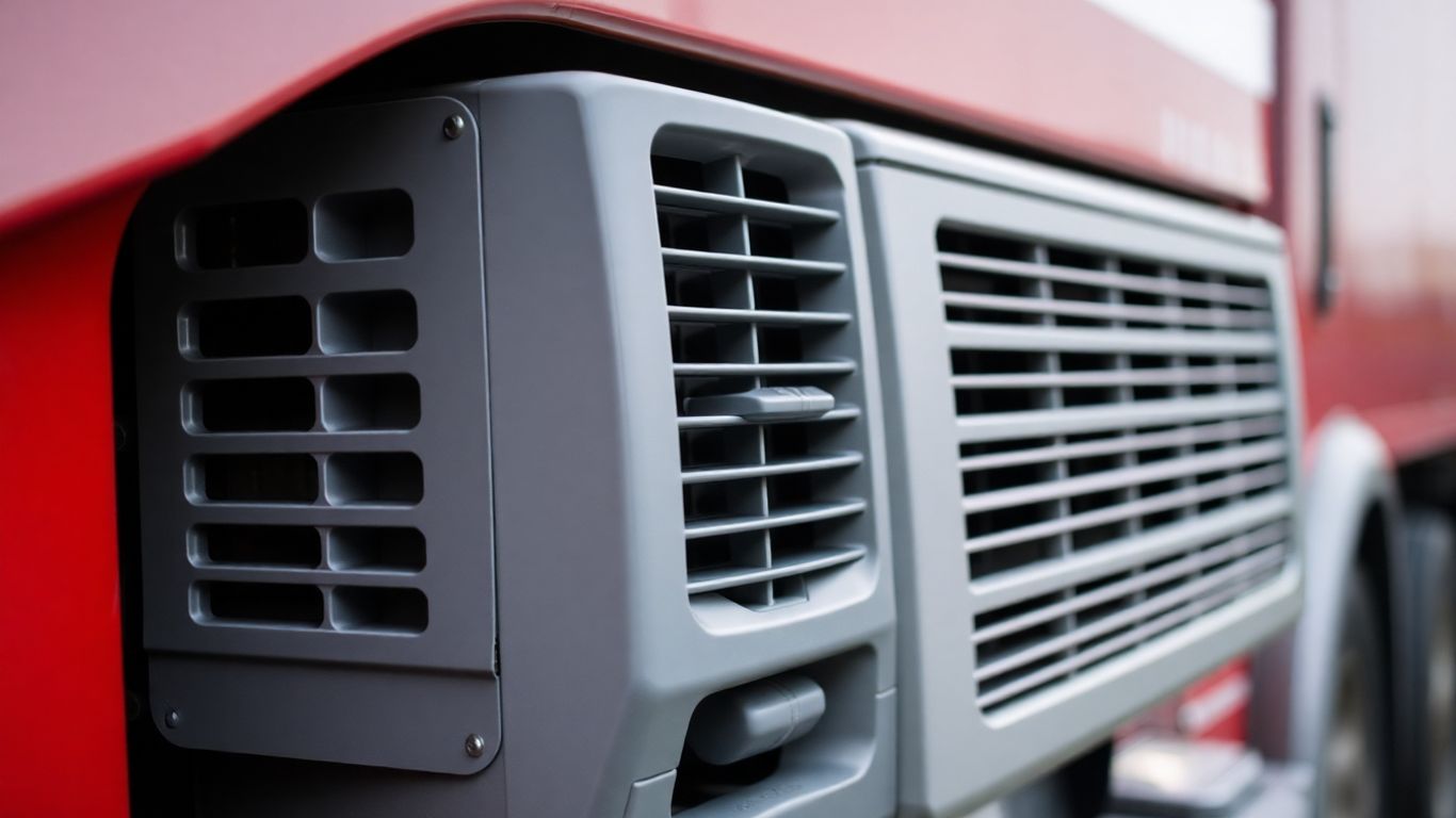 Ar condicionado de caminhão em dia quente