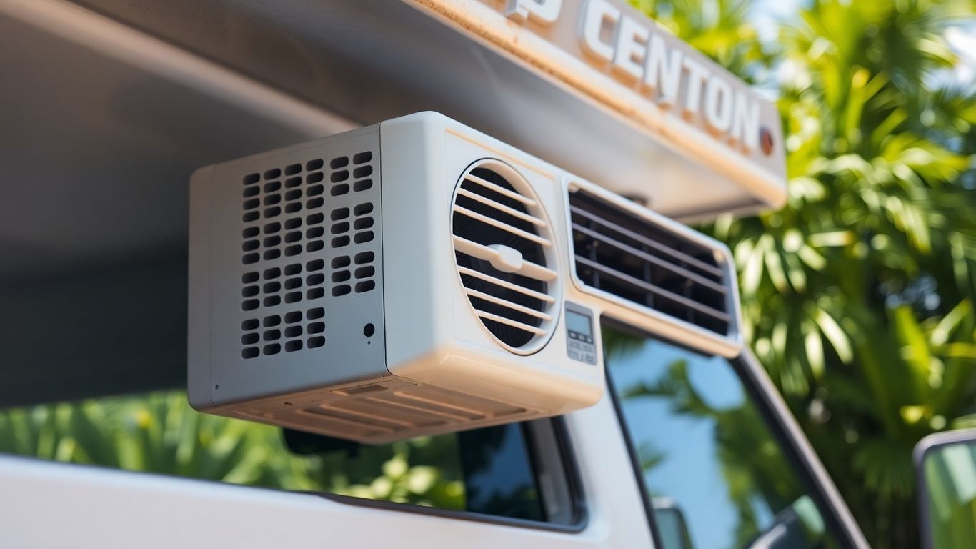 Ar condicionado de caminhão em dia quente no Pará.